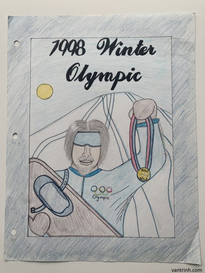 8.5x11 - pencil crayon & marker - 1998